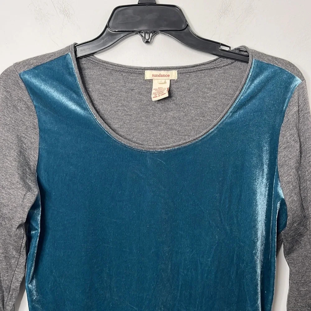 Sundance Dulcet Tones Velour Velvet Ruched Top View 4